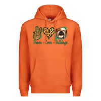Carrot Peace Love Bulldog Premium Hoodie - Jasminsmagicworld