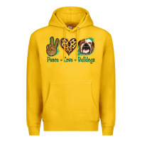 Lemon Peace Love Bulldog Premium Hoodie - Jasminsmagicworld
