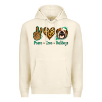 Tofu Peace Love Bulldog Premium Hoodie - Jasminsmagicworld