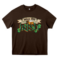 Chocolate Brown wee bit irish st patricks day Heavy Core Tee - FaDigitalArtStudio