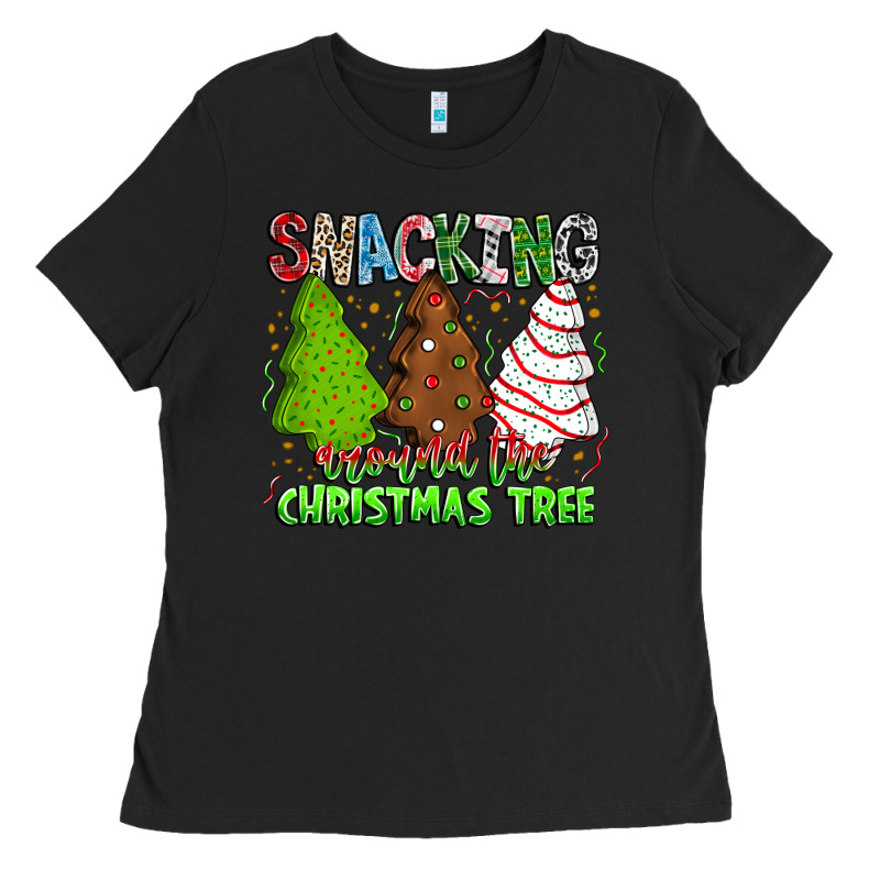 Snacking Around The Christmas Tree Ladies Tee by CowhideDigitalArt | Teevron