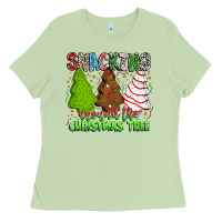 Matcha Snacking Around The Christmas Tree Ladies Tee - CowhideDigitalArt