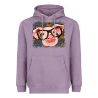 Lavender Fall Autumn Pig Heavyweight Hoodie - RanaPortraitStore