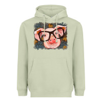 Matcha Fall Autumn Pig Heavyweight Hoodie - RanaPortraitStore