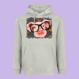 Fall Autumn Pig Heavyweight Hoodie Designed By Ranaportraitstore
