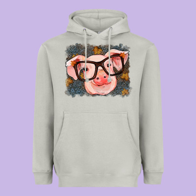 Fall Autumn Pig Heavyweight Hoodie Designed By Ranaportraitstore