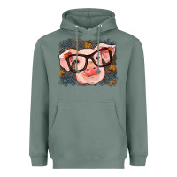 Sage Fall Autumn Pig Heavyweight Hoodie - RanaPortraitStore