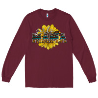 Burgundy girls mama sunflower Long Sleeve Tee - RacoonDesign