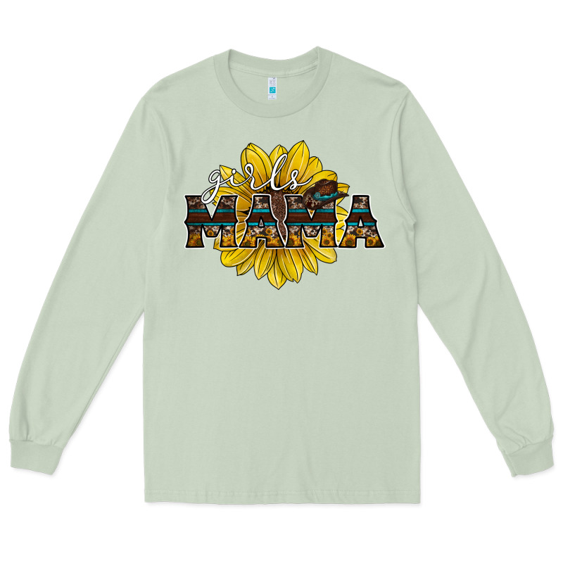 Girls Mama Sunflower Long Sleeve Tee by RacoonDesign | Teevron