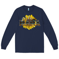 Navy girls mama sunflower Long Sleeve Tee - RacoonDesign
