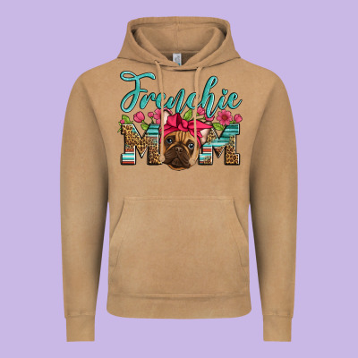 French Bulldog Mom Vintage Hoodie Designed By Artiststas
