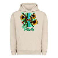 Pigment French Oak Pisces Zodiac Sign Sunflower Leopard Serape Urban Hoodie - RanaPortraitStore