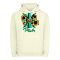 Pigment Pistachio Pisces Zodiac Sign Sunflower Leopard Serape Urban Hoodie - RanaPortraitStore