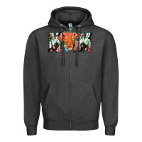 Charcoal Heather Cow Mom Zipper Hoodie - Jasminsmagicworld