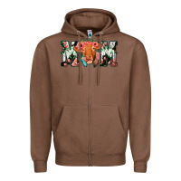 Chestnut Cow Mom Zipper Hoodie - Jasminsmagicworld