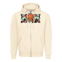 Sandshell Cow Mom Zipper Hoodie - Jasminsmagicworld