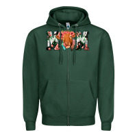 Sports Green Cow Mom Zipper Hoodie - Jasminsmagicworld