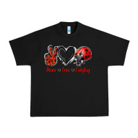Black Peace Love Ladybug Urban Heavy Tee - Jasminsmagicworld