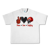 Lunar Rock Peace Love Ladybug Urban Heavy Tee - Jasminsmagicworld