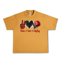 Peanut Butter Peace Love Ladybug Urban Heavy Tee - Jasminsmagicworld