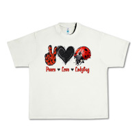 Pistachio Peace Love Ladybug Urban Heavy Tee - Jasminsmagicworld