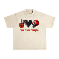 Sandshell Peace Love Ladybug Urban Heavy Tee - Jasminsmagicworld