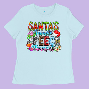 Festive Speech Therapist Tribute Ladies Tee Designed By Cowhidedigitalart