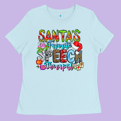 Festive Speech Therapist Tribute Ladies Tee Designed By Cowhidedigitalart