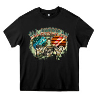 Black All American boy 4th of july Heavy Core Tee - FaDigitalArtStudio