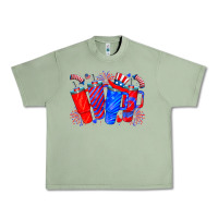 Oil Green american obsessive cup Urban Heavy Tee - CowhideDigitalArt