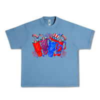 Pebble Blue american obsessive cup Urban Heavy Tee - CowhideDigitalArt