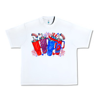 White american obsessive cup Urban Heavy Tee - CowhideDigitalArt