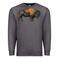 Charcoal Heather american bison body Premium Sweatshirt - RanaPortraitStore