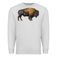 Dove Grey american bison body Premium Sweatshirt - RanaPortraitStore