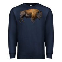 Navy american bison body Premium Sweatshirt - RanaPortraitStore