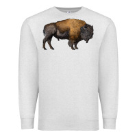 Oatmeal Heather american bison body Premium Sweatshirt - RanaPortraitStore