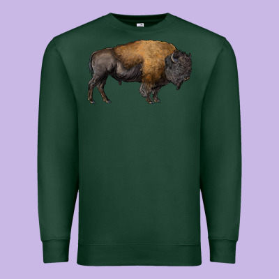 American Bison Body Premium Sweatshirt Designed By Ranaportraitstore