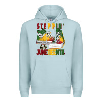 Blue Mist steppin' into juneteenth Premium Hoodie - BarkalooDesign