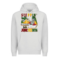 Dove Grey steppin' into juneteenth Premium Hoodie - BarkalooDesign