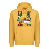 Mustard steppin' into juneteenth Premium Hoodie - BarkalooDesign
