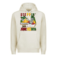 Oatmeal Heather steppin' into juneteenth Premium Hoodie - BarkalooDesign