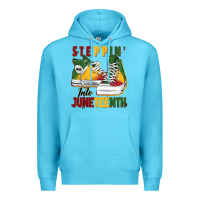 Ocean Blue steppin' into juneteenth Premium Hoodie - BarkalooDesign
