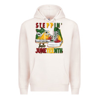 Pale Pink steppin' into juneteenth Premium Hoodie - BarkalooDesign