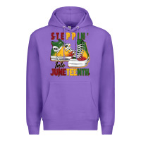 Purple steppin' into juneteenth Premium Hoodie - BarkalooDesign