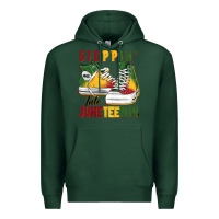 Sports Green steppin' into juneteenth Premium Hoodie - BarkalooDesign