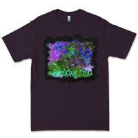 Plum halloween skull and leopard background Premium Tee - BundleAndBundleShop