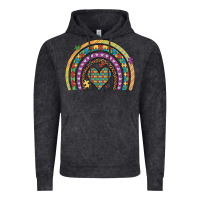 Vintage Black autism awareness heart leopard rainbow Vintage Hoodie - Artiststas
