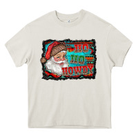 Cream ho ho howdy with santa Heavy Core Tee - RanaPortraitStore
