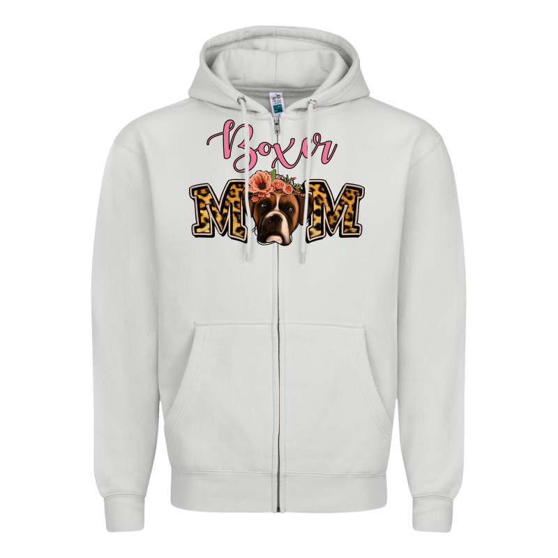Boxer Mom Zipper Hoodie by Jasminsmagicworld | Teevron