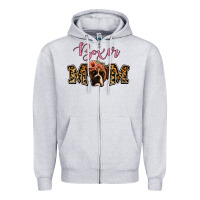 Heather Grey Boxer Mom Zipper Hoodie - Jasminsmagicworld